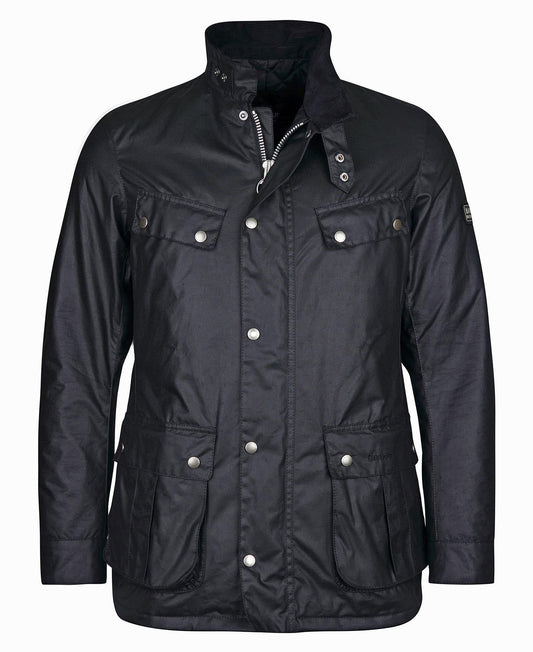 Young Ideas & Henmores -Tourer Duke Wax Jacket -BK11 Black -S