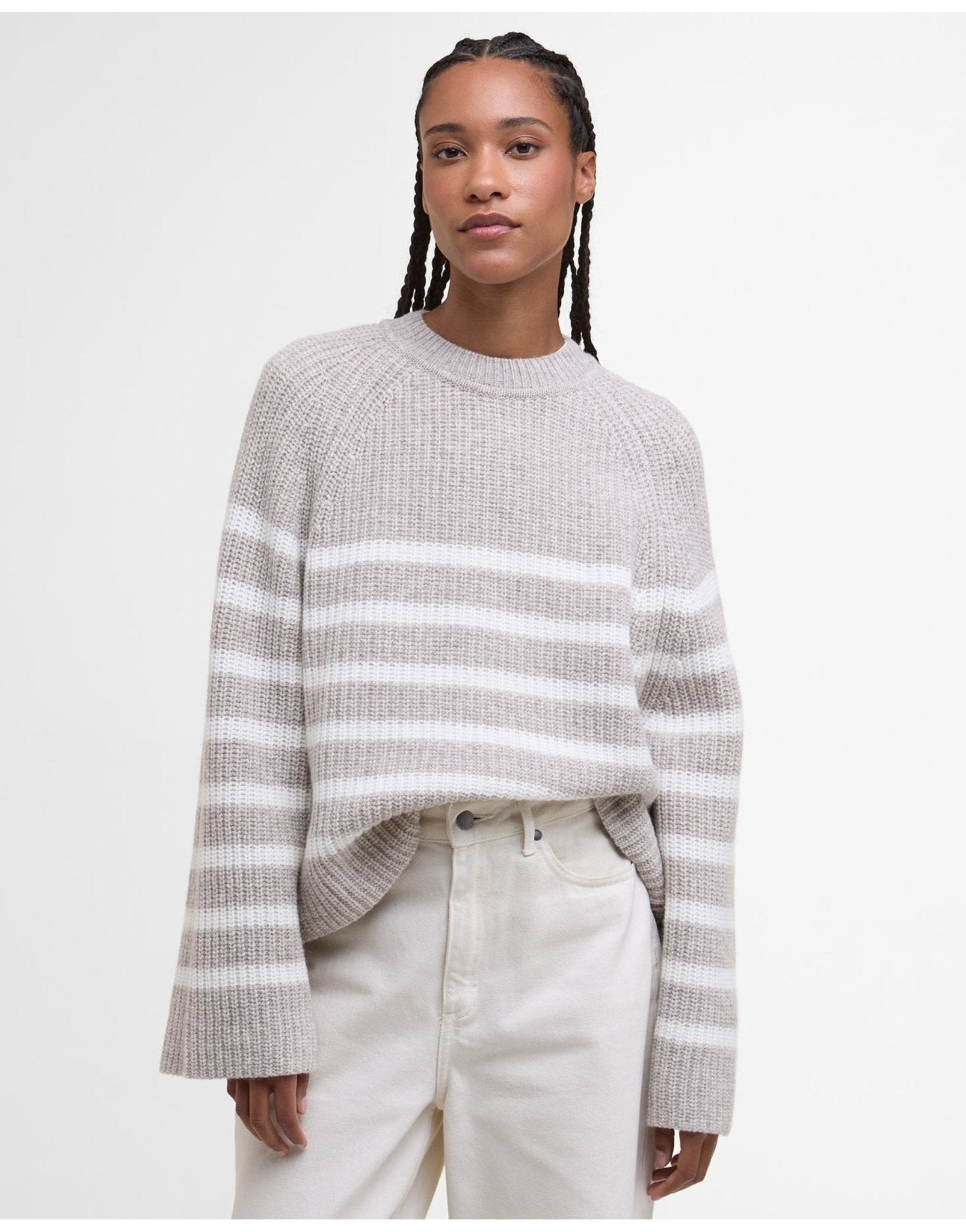 Young Ideas/Henmores - Irene Knitted Jumper - BE11 Oat Stripe - 8