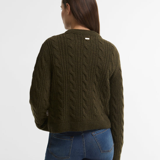 Young Ideas & Henmores -Joan Knitted Jumper -OL71 Olive -8