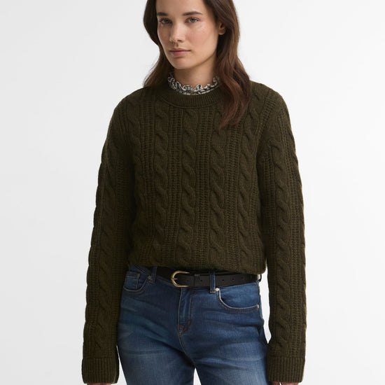 Young Ideas & Henmores -Joan Knitted Jumper -OL71 Olive -8