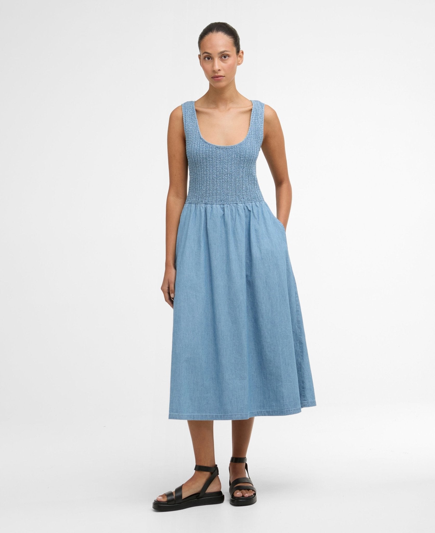 Young Ideas & Henmores - Josie Midi Dress - BL27 Chambray - 8