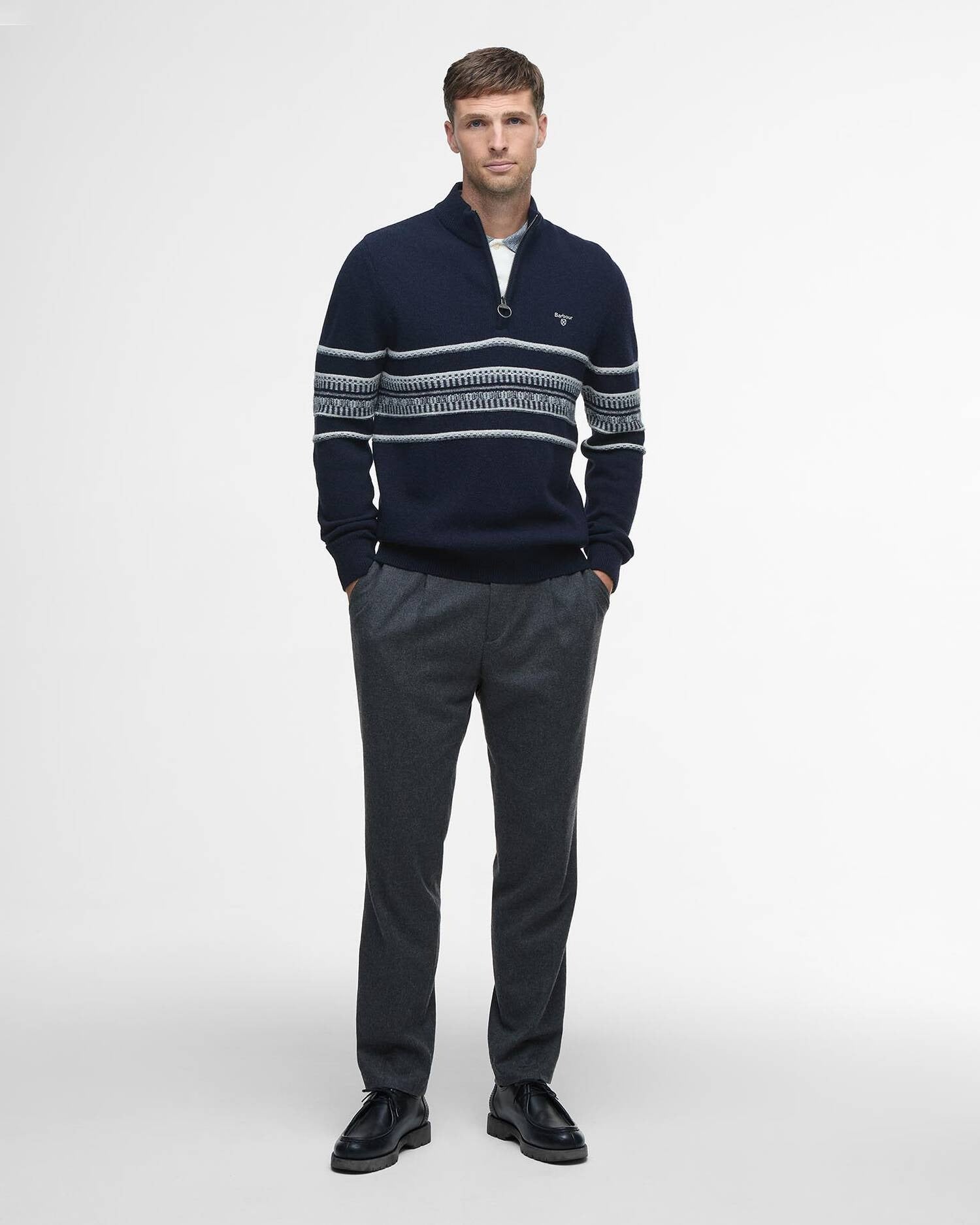 Young Ideas/Henmores - Kepwick Half Zip Jumper - Navy - M