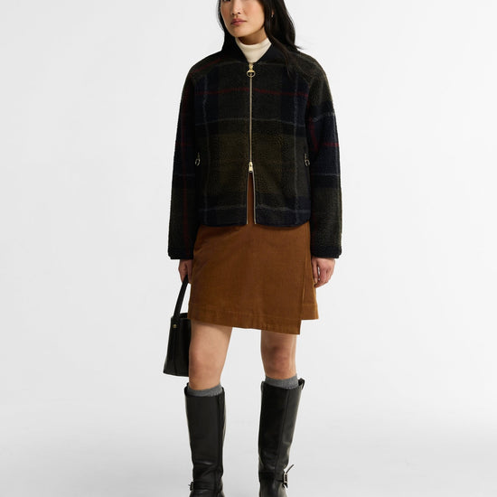 Young Ideas & Henmores -Kirklees Full Zip Fleece -TN43 Shadow Classic Tartan -8