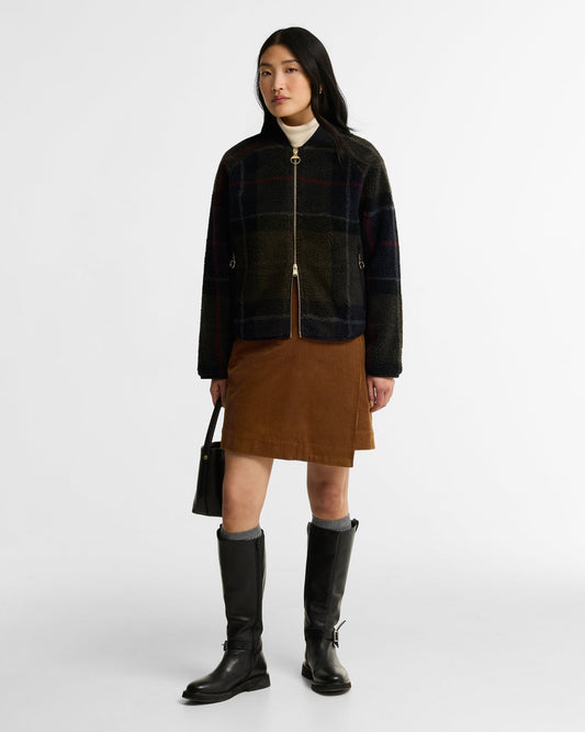 Young Ideas & Henmores -Kirklees Full Zip Fleece -TN43 Shadow Classic Tartan -8