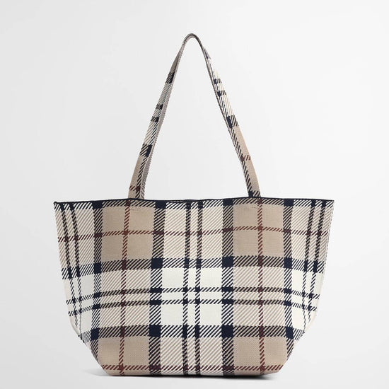 Young Ideas & Henmores -Layla Tartan Large Tote Bag -BE71 Rosewood Tartan -OS