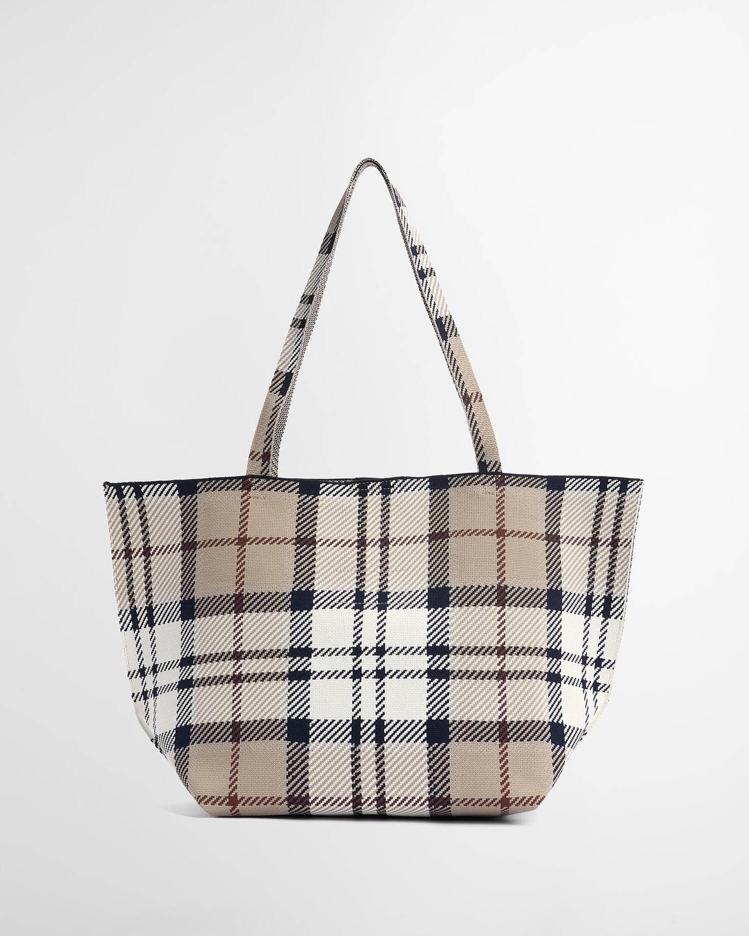 Young Ideas & Henmores -Layla Tartan Large Tote Bag -BE71 Rosewood Tartan -OS