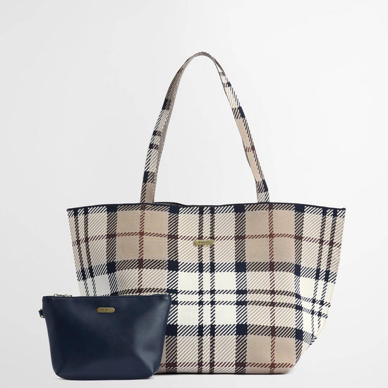 Young Ideas & Henmores -Layla Tartan Large Tote Bag -BE71 Rosewood Tartan -OS