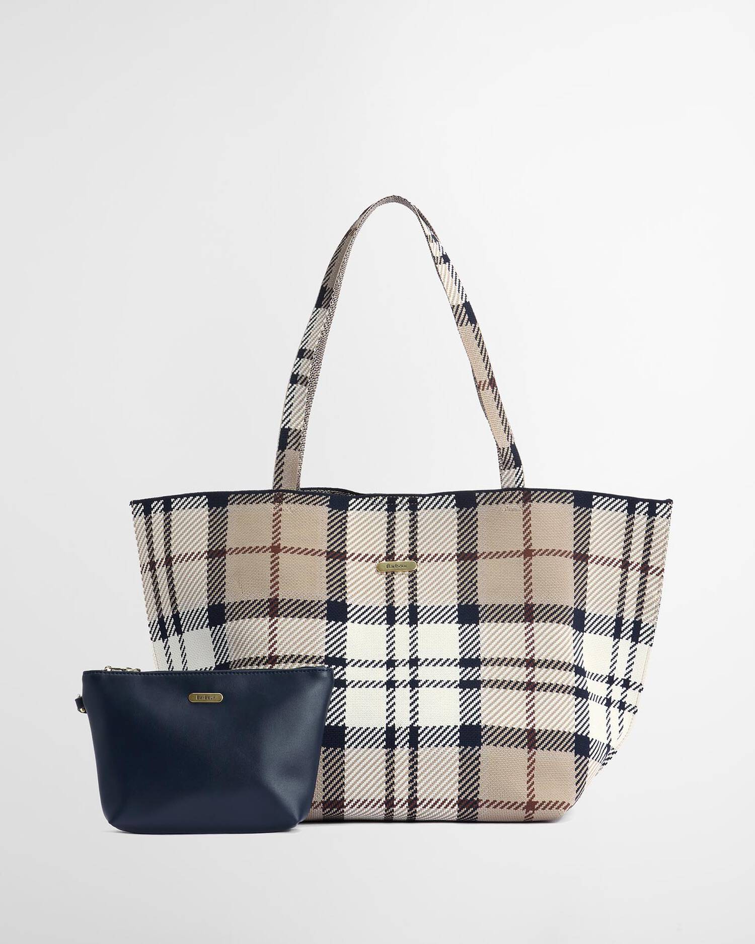 Young Ideas & Henmores -Layla Tartan Large Tote Bag -BE71 Rosewood Tartan -OS