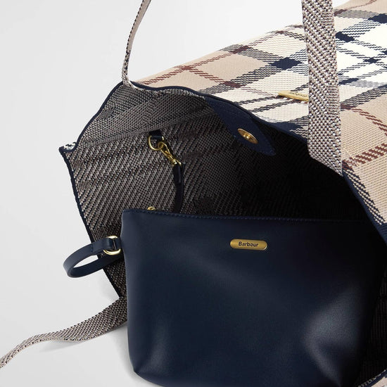 Young Ideas & Henmores -Layla Tartan Large Tote Bag -BE71 Rosewood Tartan -OS
