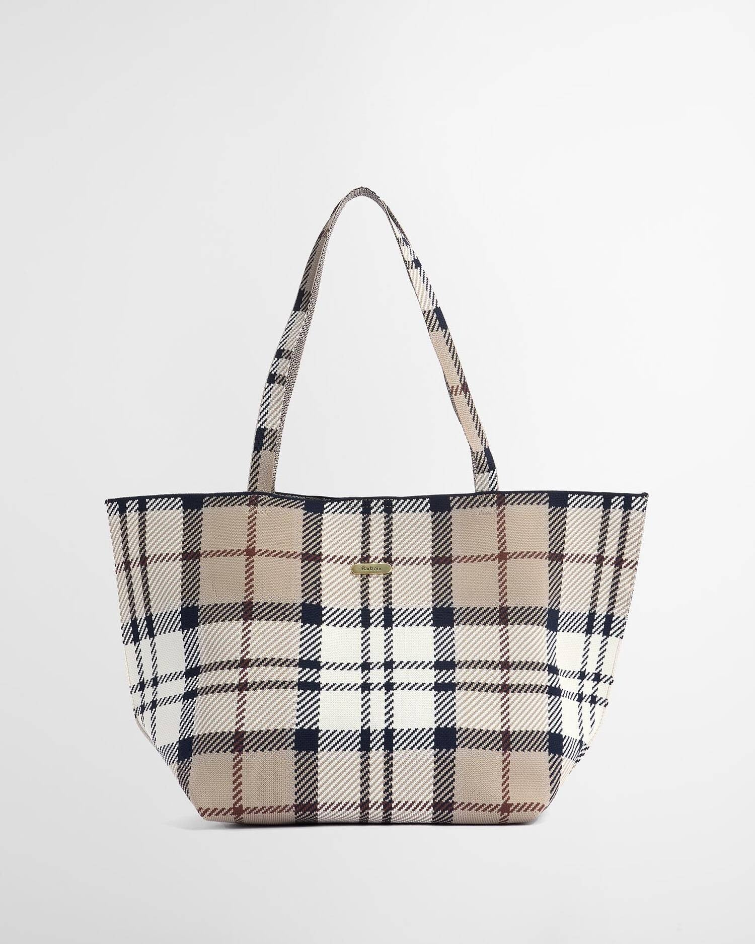 Young Ideas & Henmores -Layla Tartan Large Tote Bag -BE71 Rosewood Tartan -OS