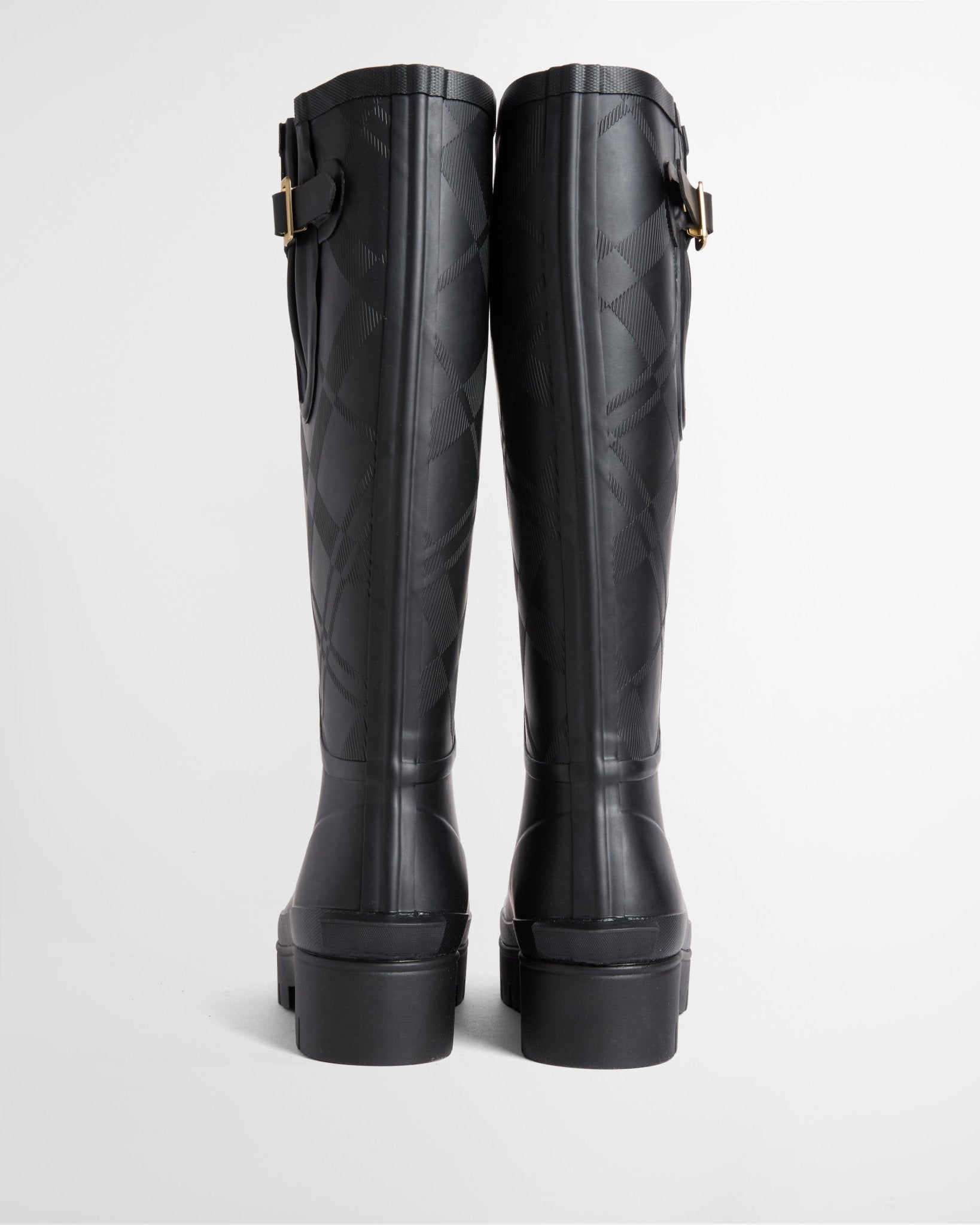 Young Ideas & Henmores -Leighton Tartan Tall Welly -BK11 Black -4