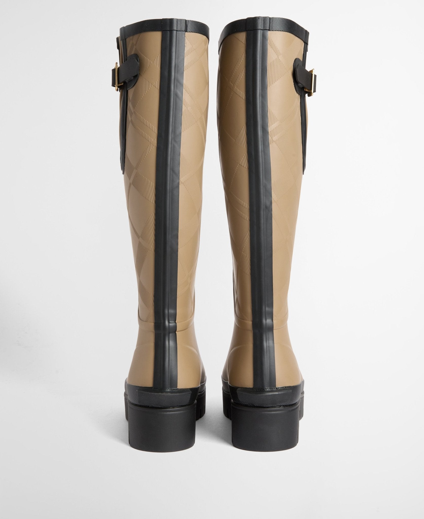 Young Ideas & Henmores -Leighton Tartan Tall Welly -BE31 Military Brown/Black -4