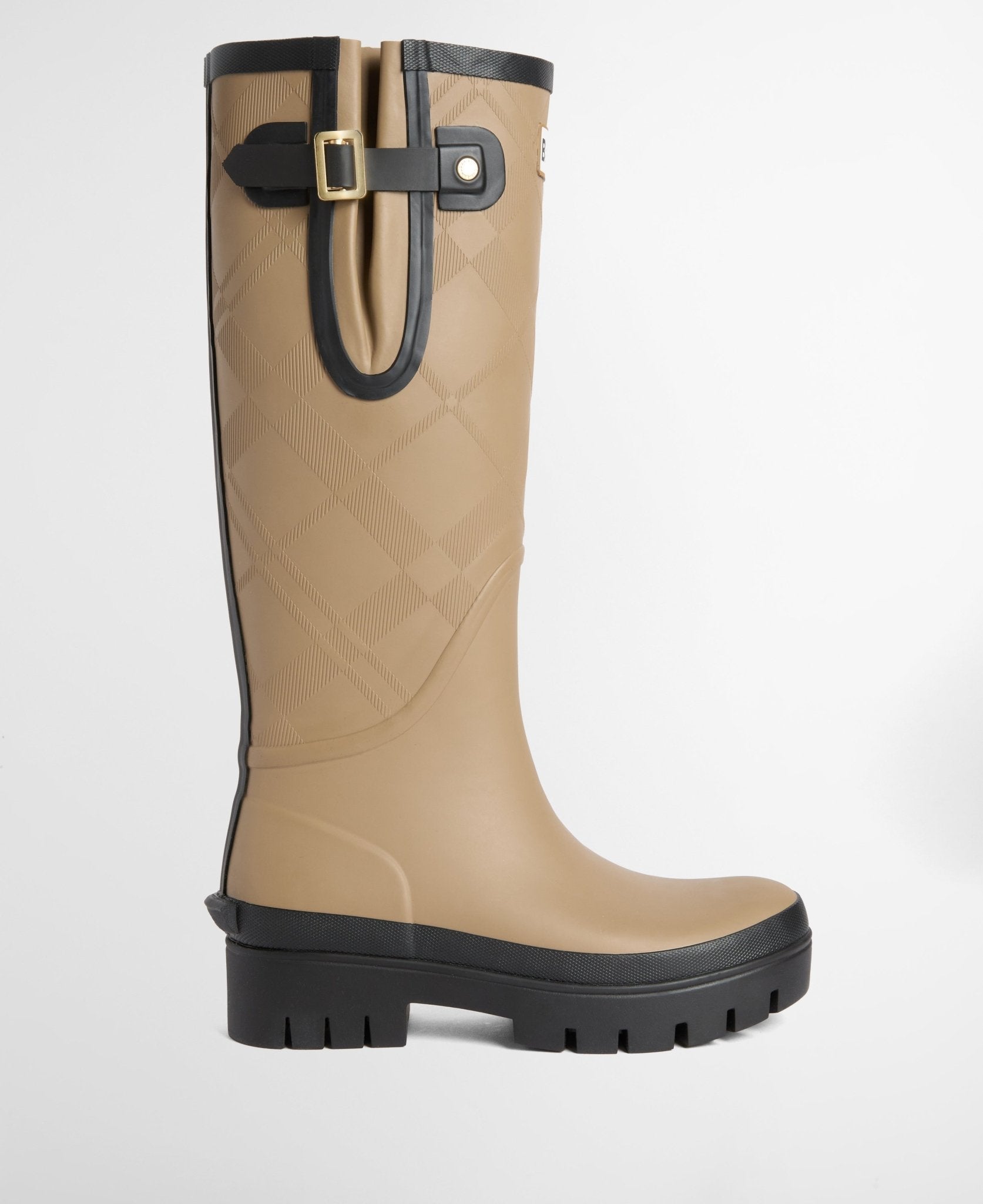 Young Ideas & Henmores -Leighton Tartan Tall Welly -BE31 Military Brown/Black -4