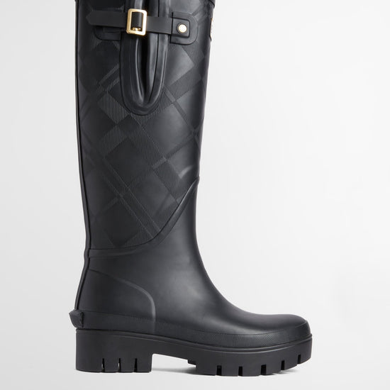 Young Ideas & Henmores -Leighton Tartan Tall Welly -BK11 Black -4