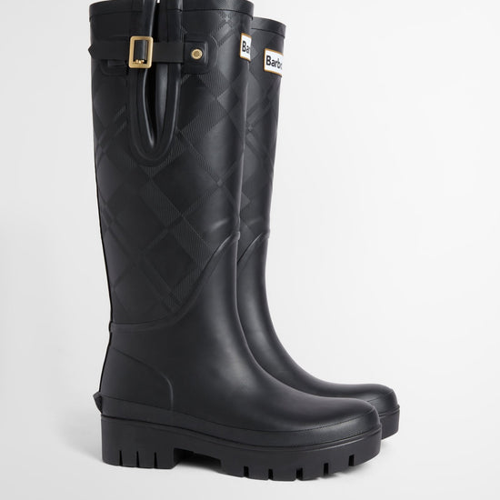 Young Ideas & Henmores -Leighton Tartan Tall Welly -BK11 Black -4