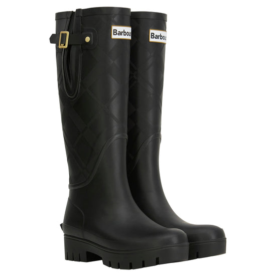 Young Ideas & Henmores -Leighton Tartan Tall Welly -BK11 Black -4