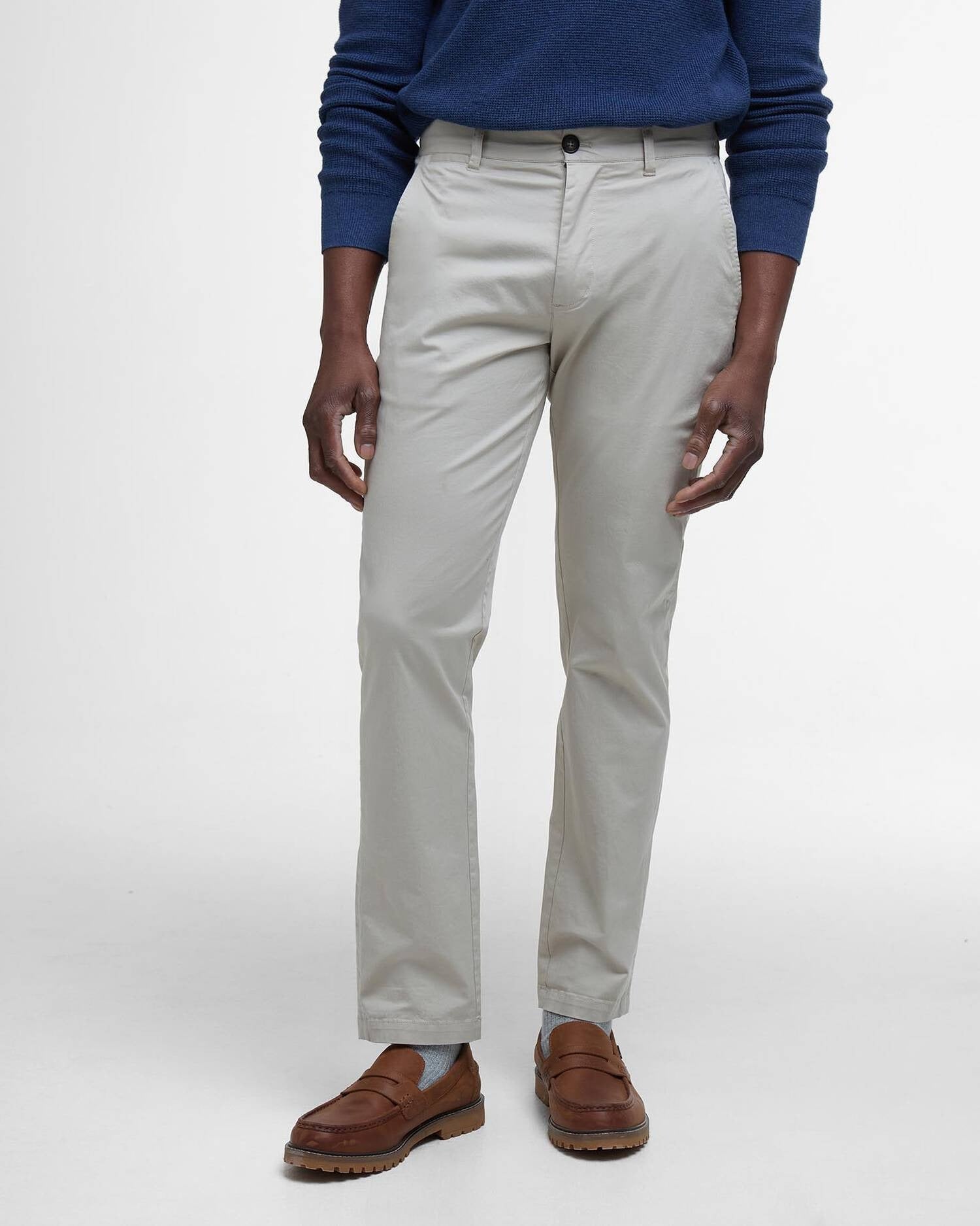 Young Ideas/Henmores - Lightweight Stretch Tailored Chino - GY18 Mist - 30RG