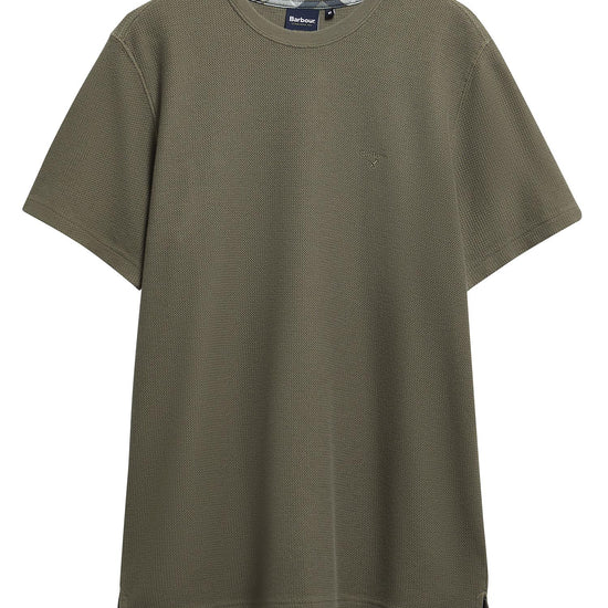 Young Ideas & Henmores - Lingdale Textured Tailored T-Shirt - OL56 Dusty Olive - M