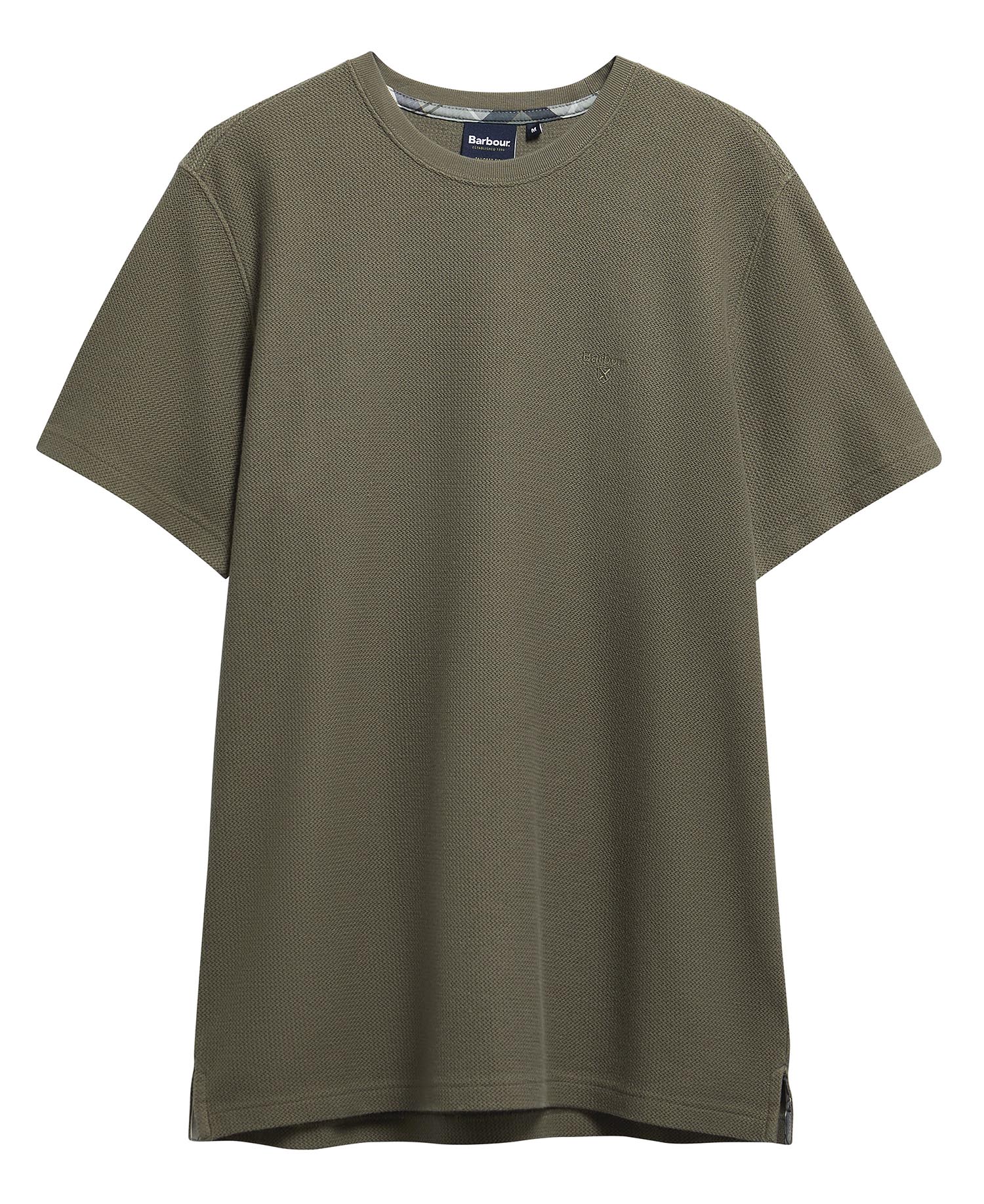 Young Ideas & Henmores - Lingdale Textured Tailored T-Shirt - OL56 Dusty Olive - M