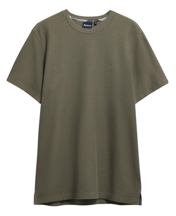 Young Ideas & Henmores - Lingdale Textured Tailored T-Shirt - OL56 Dusty Olive - M