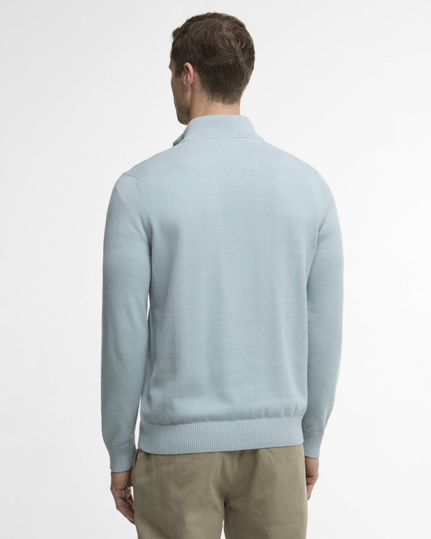 Young Ideas/Henmores - Lingwood Compact Cotton Half Zip Sweater - BU64 Slate - M