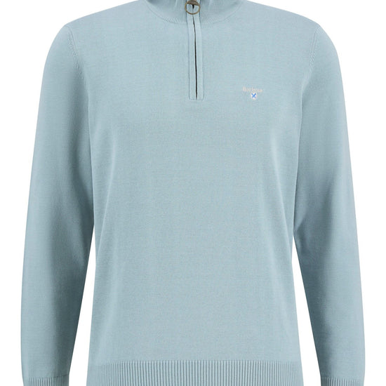 Young Ideas/Henmores - Lingwood Compact Cotton Half Zip Sweater - BU64 Slate - M