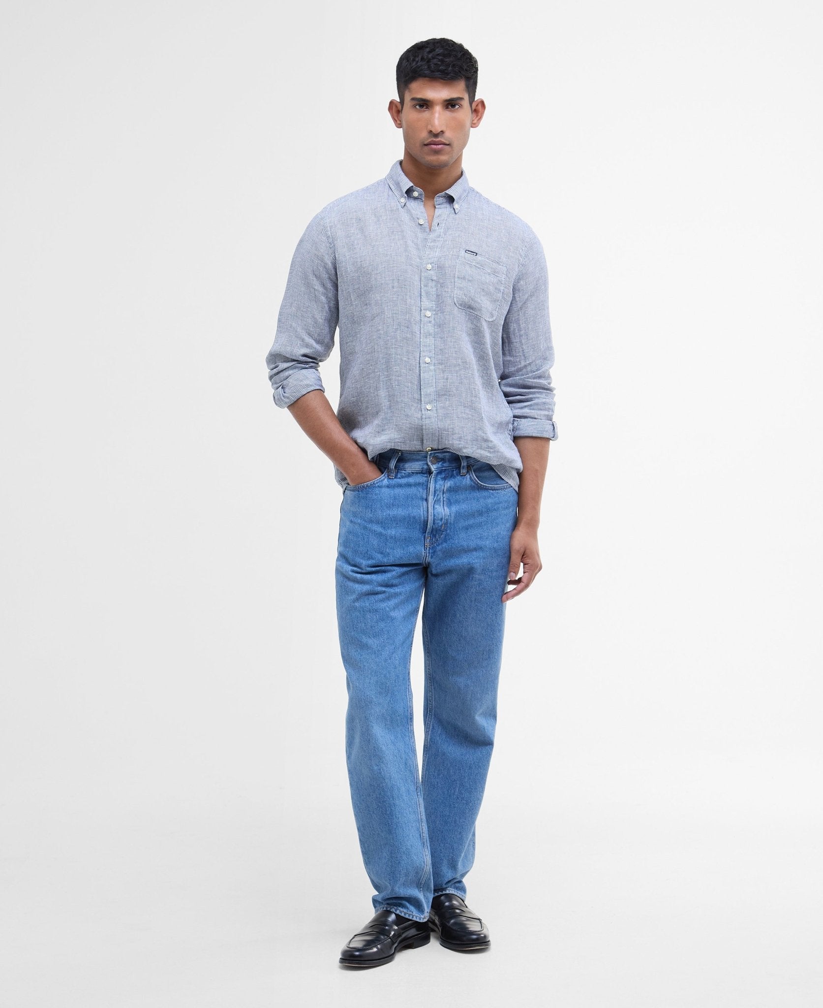 Young Ideas & Henmores - Linton Tailored Shirt - NY91 Navy - M
