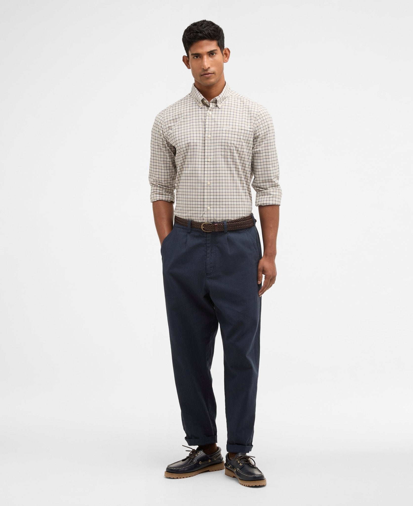 Young Ideas & Henmores - Lomond Tailored Tartan Shirt - TN41 Oban Mist Tartan - M