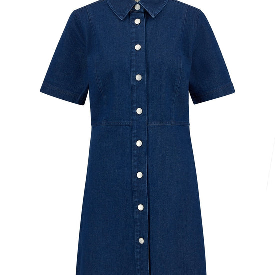 Young Ideas/Henmores - Maia Denim Mini Dress - IN12 Rinse Wash - 8