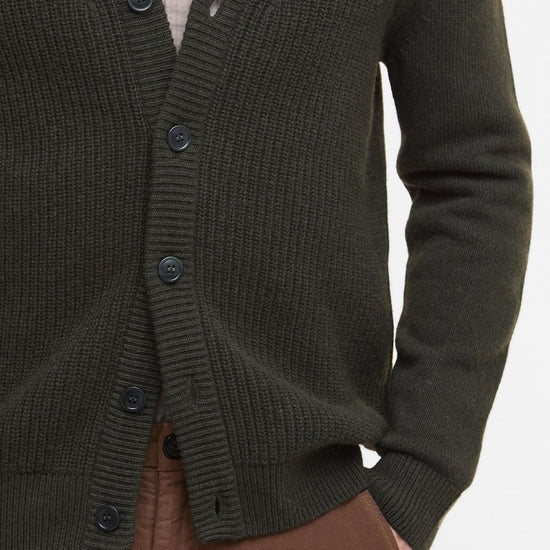 Young Ideas/Henmores - Mainland Knitted Cardigan - OL51 Olive - M