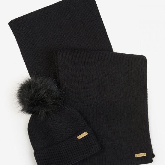 Young Ideas/Henmores - Mallory Beanie & Scarf Gift Set - BK11 Black - OS