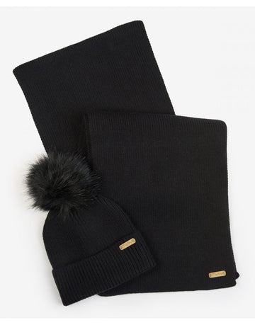Young Ideas/Henmores - Mallory Beanie & Scarf Gift Set - BK11 Black - OS