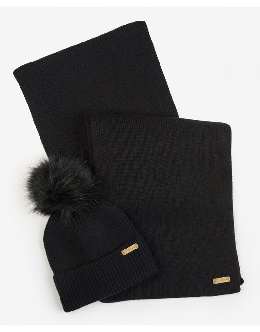 Young Ideas/Henmores - Mallory Beanie & Scarf Gift Set - BK11 Black - OS