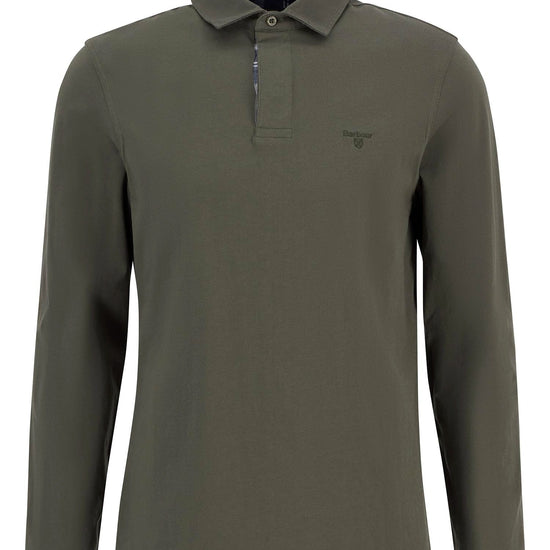 Young Ideas/Henmores - Margrove Long Sleeve Tailored Polo Shirt - Mid Olive - M