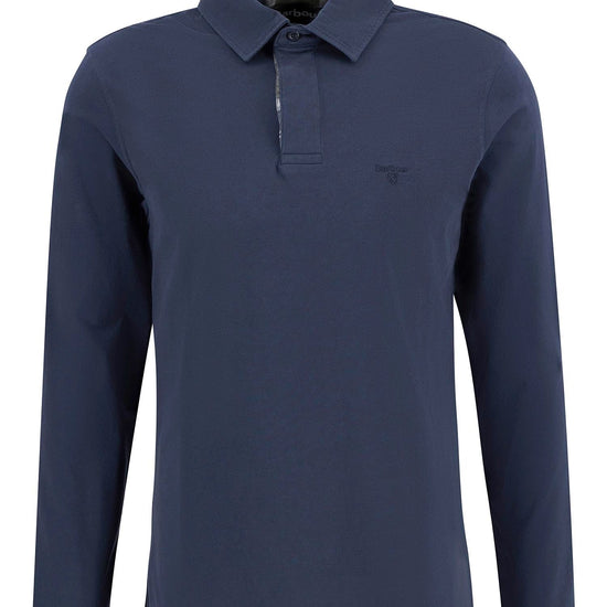 Young Ideas/Henmores - Margrove Long Sleeve Tailored Polo Shirt - Navy - M