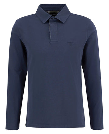 Young Ideas/Henmores - Margrove Long Sleeve Tailored Polo Shirt - Navy - M