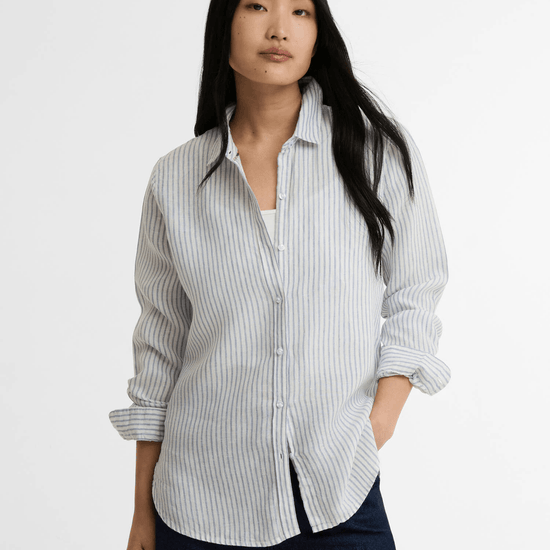 Young Ideas & Henmores -Marine Shirt -BL27 Chambray Stripe -8