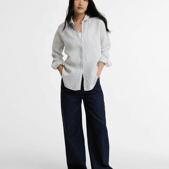Young Ideas & Henmores -Marine Shirt -BL27 Chambray Stripe -8