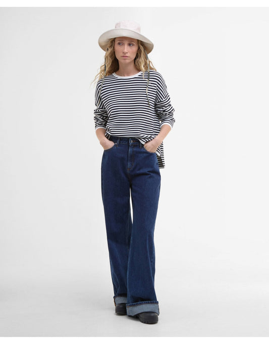 Young Ideas/Henmores - Marine Stripe Knitted Jumper - NY73 Navy Stripe - 8