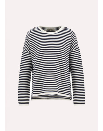 Young Ideas/Henmores - Marine Stripe Knitted Jumper - NY73 Navy Stripe - 8