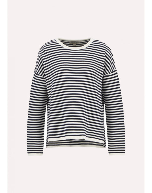 Young Ideas/Henmores - Marine Stripe Knitted Jumper - NY73 Navy Stripe - 8