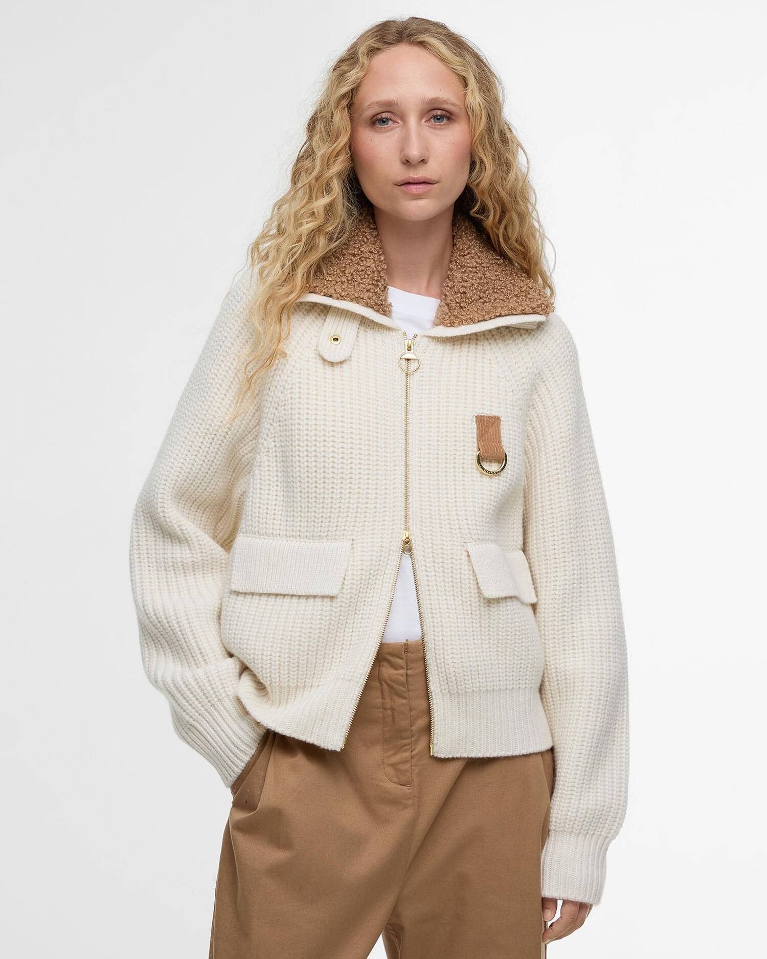 Young Ideas/Henmores - Marla Knitted Bomber - BE11 Neutral - 8