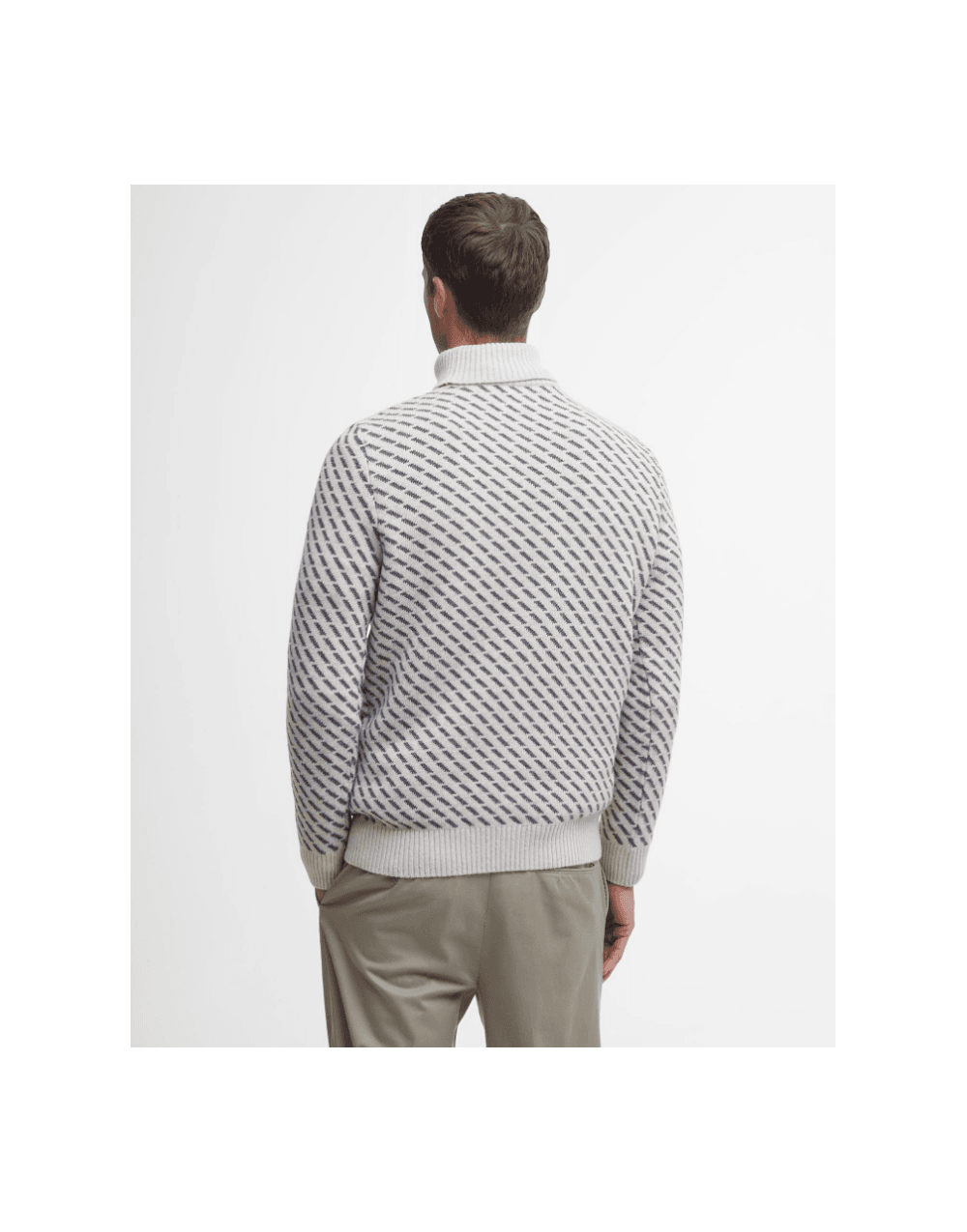 Young Ideas/Henmores - Masham Roll Neck Jumper - ST14 Chalk Marl - M