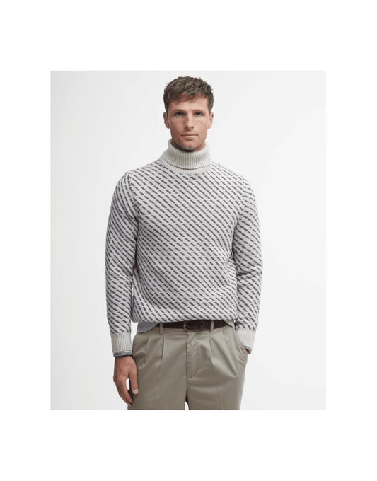 Young Ideas/Henmores - Masham Roll Neck Jumper - ST14 Chalk Marl - M