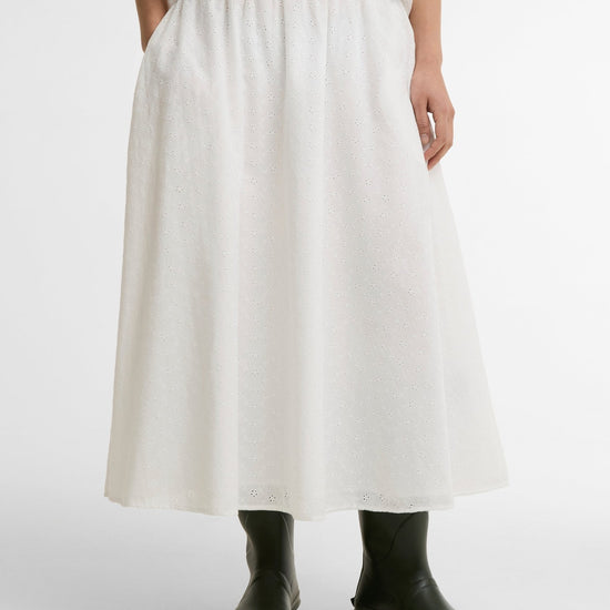 Young Ideas & Henmores - Melody Midi Skirt - WH11 White - 8