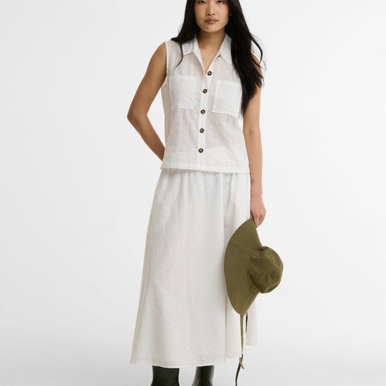 Young Ideas & Henmores - Melody Midi Skirt - WH11 White - 8