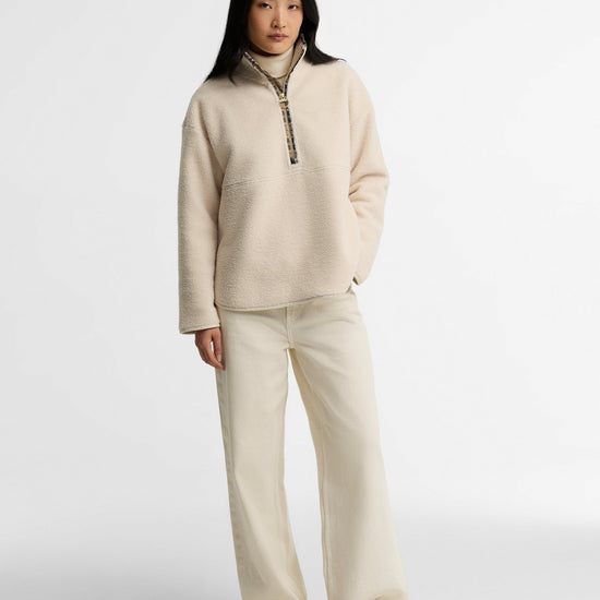 Young Ideas & Henmores -Merys Quarter Zip Fleece -CR52 Birch -8