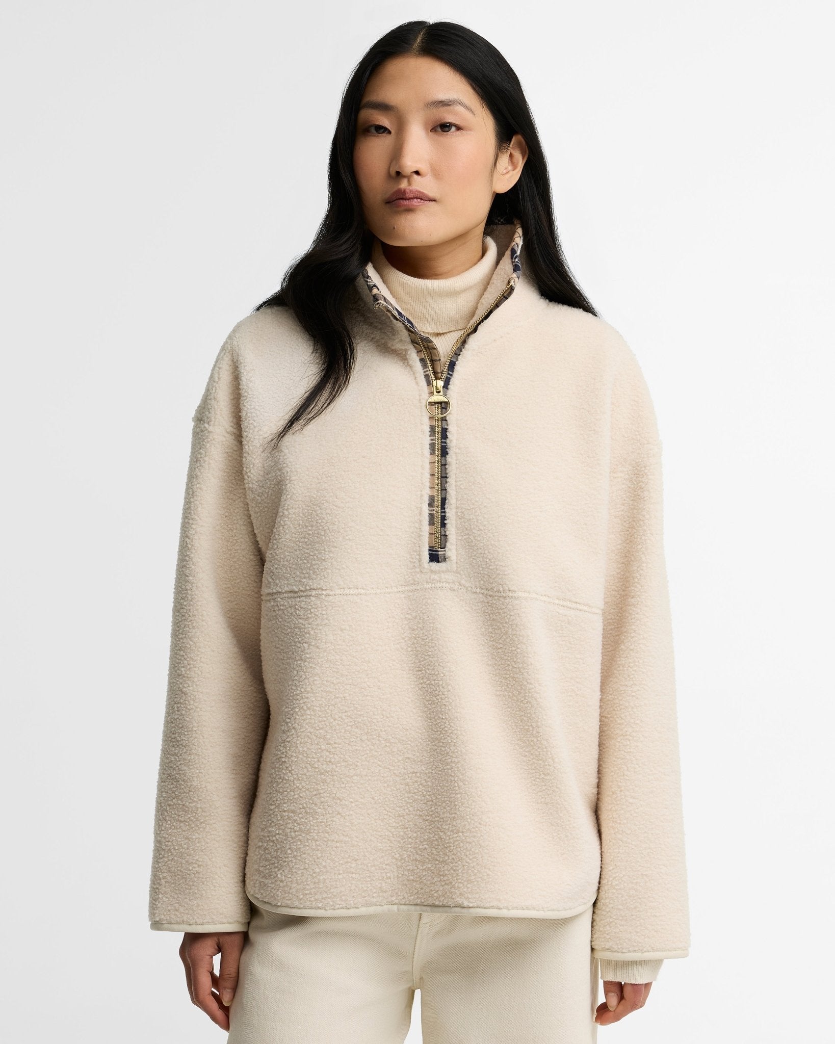 Young Ideas & Henmores -Merys Quarter Zip Fleece -CR52 Birch -8