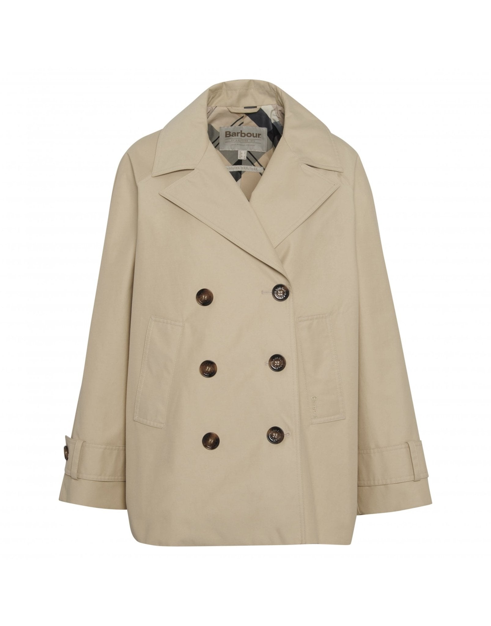 Young Ideas/Henmores - MH Maisy Showerproof Jacket - SN11 Light Sand/Safari Tartan - 8