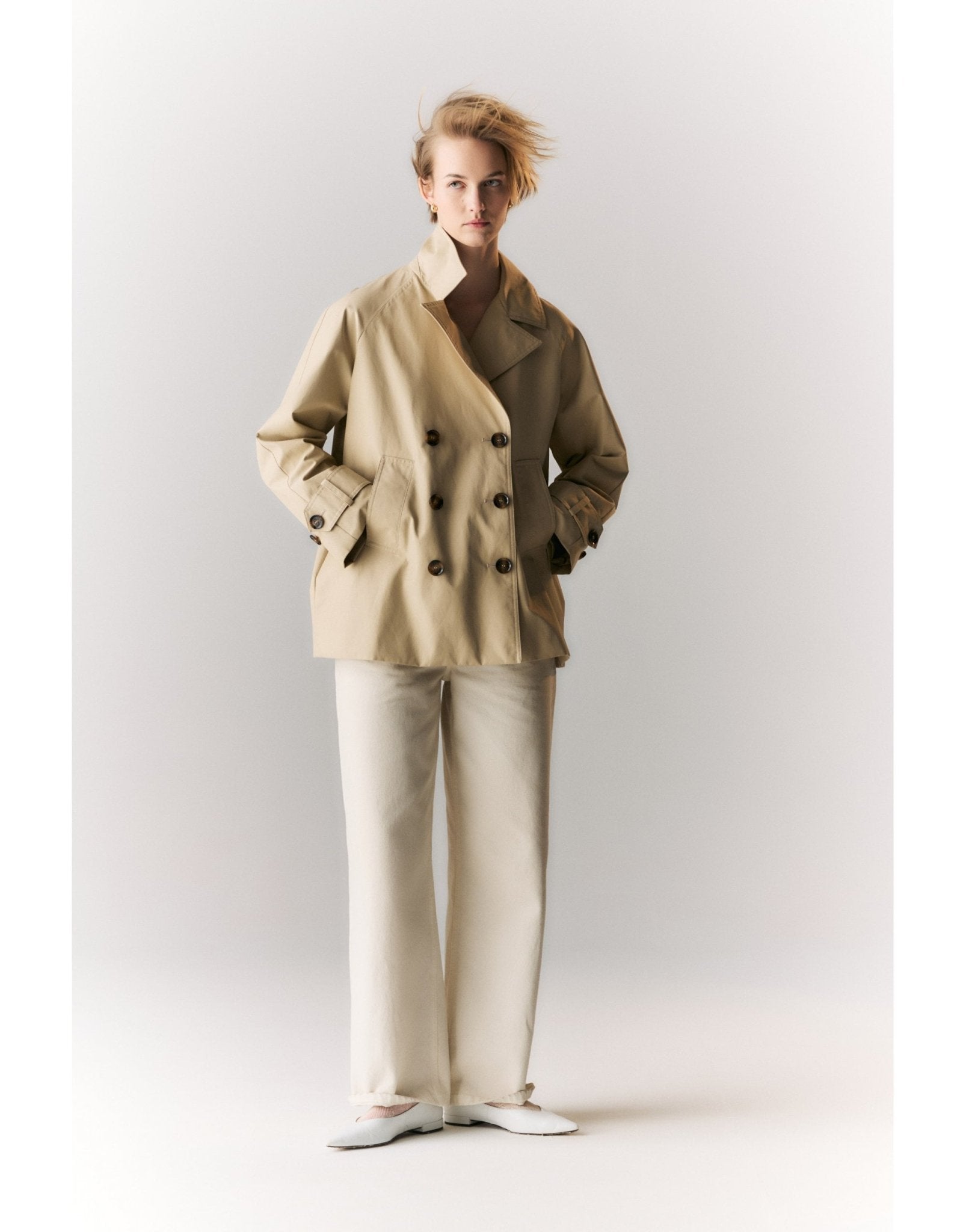 Young Ideas/Henmores - MH Maisy Showerproof Jacket - SN11 Light Sand/Safari Tartan - 8